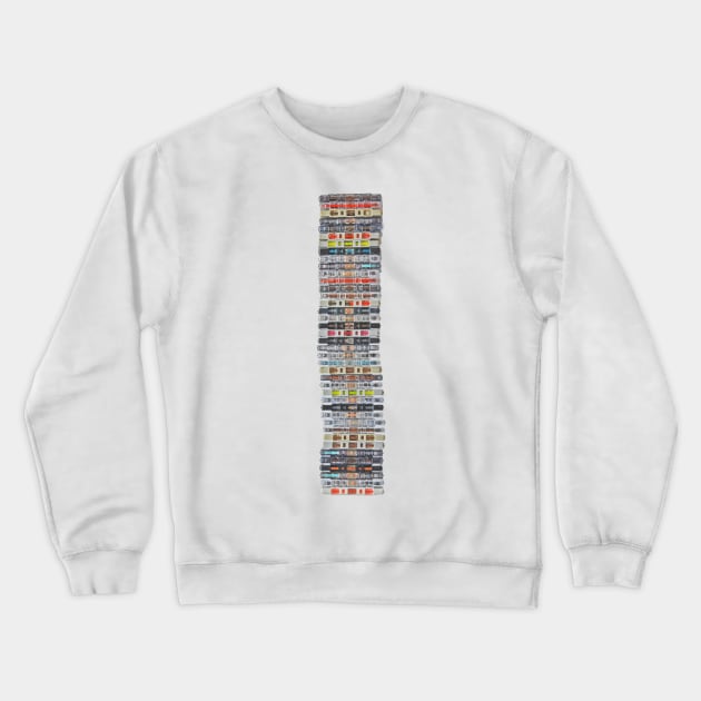 Analog Tape Cassettes Crewneck Sweatshirt by Chairboy